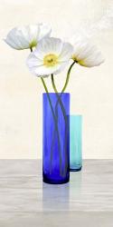 Poppies in crystal vases (Aqua II) | Obraz na stenu