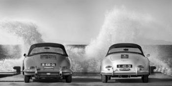 Ocean Waves Breaking on Vintage Beauties (BW) | Obraz na stenu