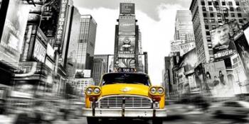 Vintage Taxi in Times Square, NYC | Obraz na stenu