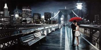 Kissing on Brooklyn Bridge II | Obraz na stenu