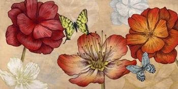 Flowers and Butterflies (Neutral) | Obraz na stenu