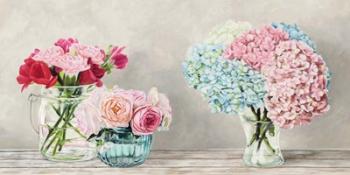 Fleurs et Vases Blanc | Obraz na stenu