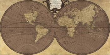 Gilded World Hemispheres II | Obraz na stenu