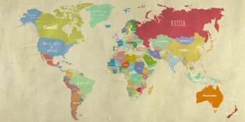 Modern Map of the World  (detail) | Obraz na stenu