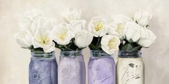 Tulips in Mason Jars (detail) | Obraz na stenu