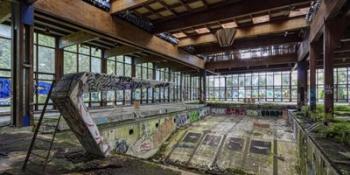Abandoned Resort Pool, Upstate NY (detail) | Obraz na stenu