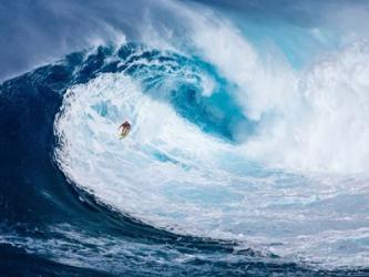 Surfing the Big Wave, Tasmania | Obraz na stenu