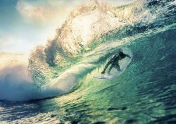Surfing at Sunset, Australia | Obraz na stenu