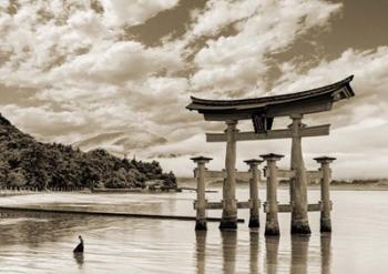 Itsukushima Shrine, Hiroshima, Japan (BW) | Obraz na stenu