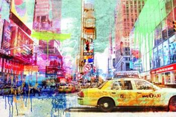 Taxis in Times Square 2.0 | Obraz na stenu