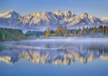 Allgaeu Alps and Hopfensee lake, Bavaria, Germany | Obraz na stenu