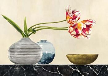 Floral Setting on Black Marble (detail) | Obraz na stenu