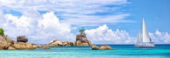 Sailboat at La Digue, Seychelles | Obraz na stenu