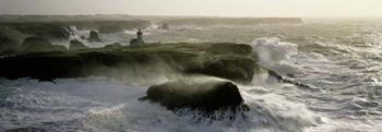 Phare des Poulains lors d' une Tempete | Obraz na stenu