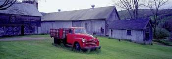 Red Vintage Pickup | Obraz na stenu