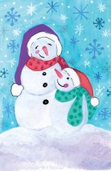 Happy Snowman and Baby | Obraz na stenu