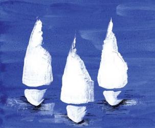 Sailboats at Night II | Obraz na stenu