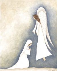 Mary and Angel | Obraz na stenu