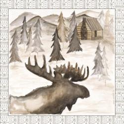 Moose w/ Border | Obraz na stenu