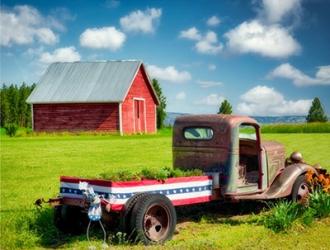 Barn and Truck | Obraz na stenu