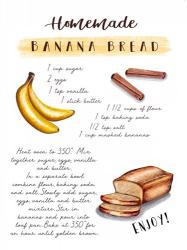 Banana Bread Recipe | Obraz na stenu