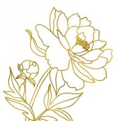 Gold Floral III | Obraz na stenu
