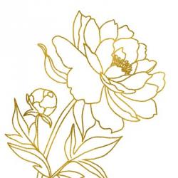 Gold Floral III | Obraz na stenu