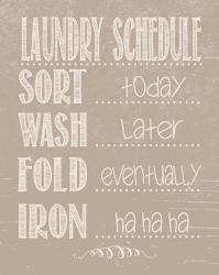Laundry Schedule | Obraz na stenu