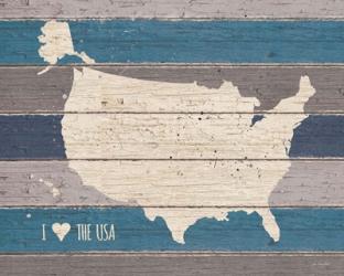 I Love the USA Map | Obraz na stenu