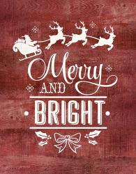 Merry & Bright Santa | Obraz na stenu