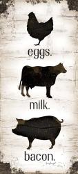 Farmhouse Eggs - Milk - Bacon | Obraz na stenu