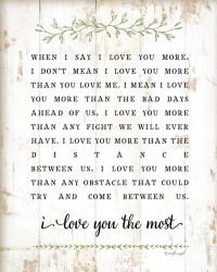 I Love You More | Obraz na stenu