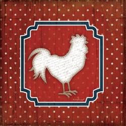 Red White and Blue Rooster IX | Obraz na stenu