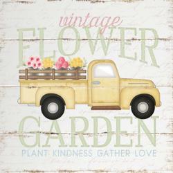 Vintage Flower Garden Truck | Obraz na stenu