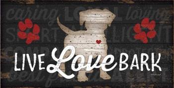 Live Love Bark | Obraz na stenu