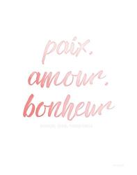 Paix Amour Bonheur | Obraz na stenu