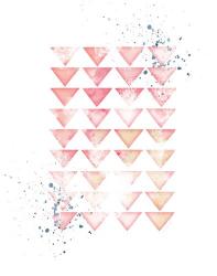 Pink Geometric Triangles | Obraz na stenu