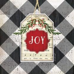 Joy Christmas Plaid | Obraz na stenu