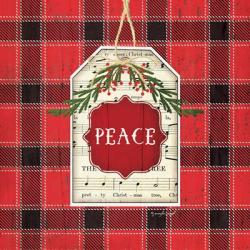 Peace Christmas Plaid | Obraz na stenu