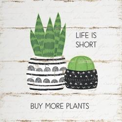 Life is Short, Buy More Plants | Obraz na stenu