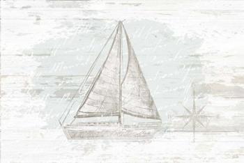 Calming Coastal Sailboat | Obraz na stenu
