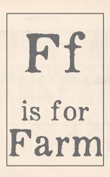 F is for Farm | Obraz na stenu