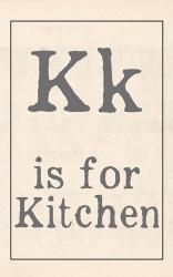 K is for Kitchen | Obraz na stenu
