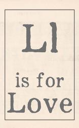 L is for Love | Obraz na stenu