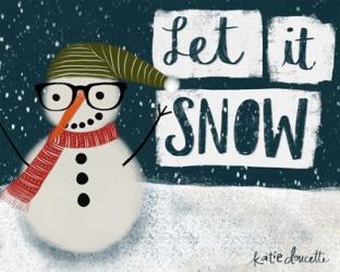 Let It Snow Hipster Snowman | Obraz na stenu
