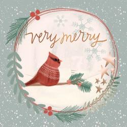 Very Merry Cardinal Snow Glove | Obraz na stenu