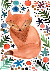 Watercolor Fox | Obraz na stenu