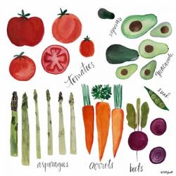 Watercolor Veggies | Obraz na stenu