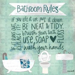 Bathroom Rules | Obraz na stenu