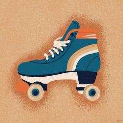 Orange Skate | Obraz na stenu
